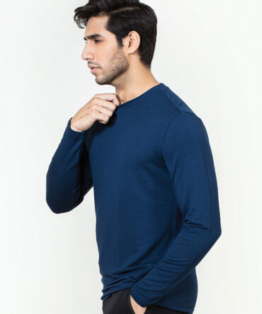 Men's Navy Full Sleeve T Shirt