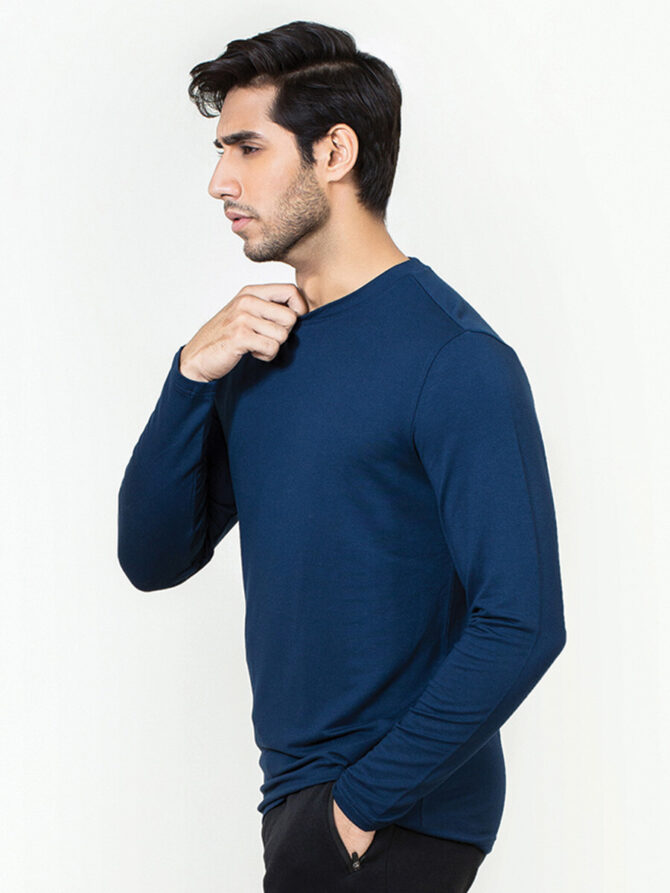 Men's Navy Full Sleeve T Shirt