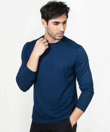 Men's Navy Full Sleeve T Shirt