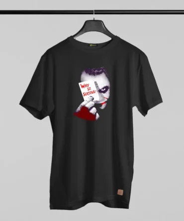 Round Neck T Shirt Why So Serious Black