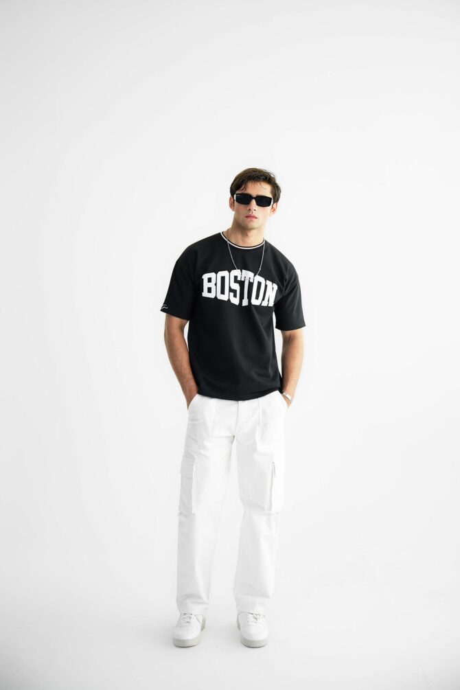 Boston 89 Black Oversized T Shirt