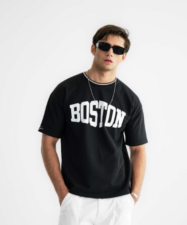 Boston 89 Black Oversized T Shirt