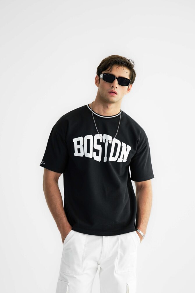 Boston 89 Black Oversized T Shirt