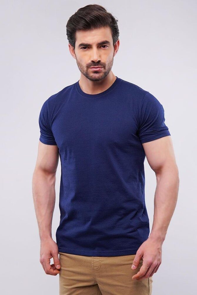 Crew Neck T-Shirt Navy Blue